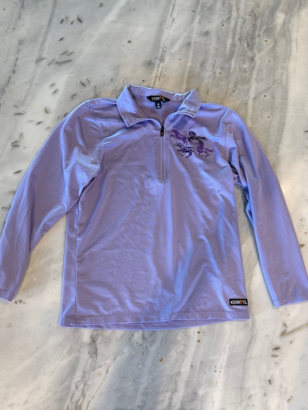 Kerrits Lavender Long-Sleeve Quarter Zip Equestrian Top